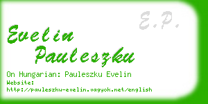 evelin pauleszku business card